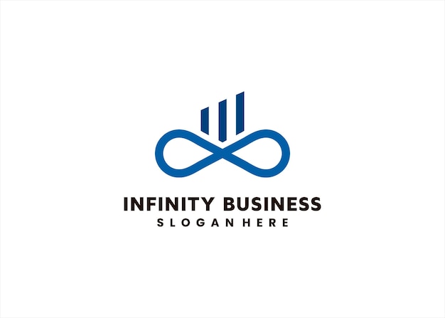 design del logo aziendale contabilità fiscale infinita finanza costruzione concetto multiplo