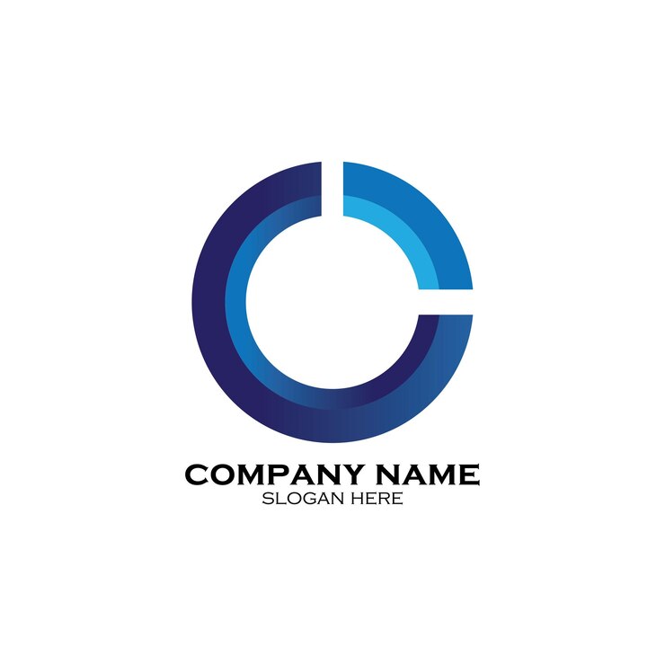 Design del logo aziendale del cerchio dell'icona
