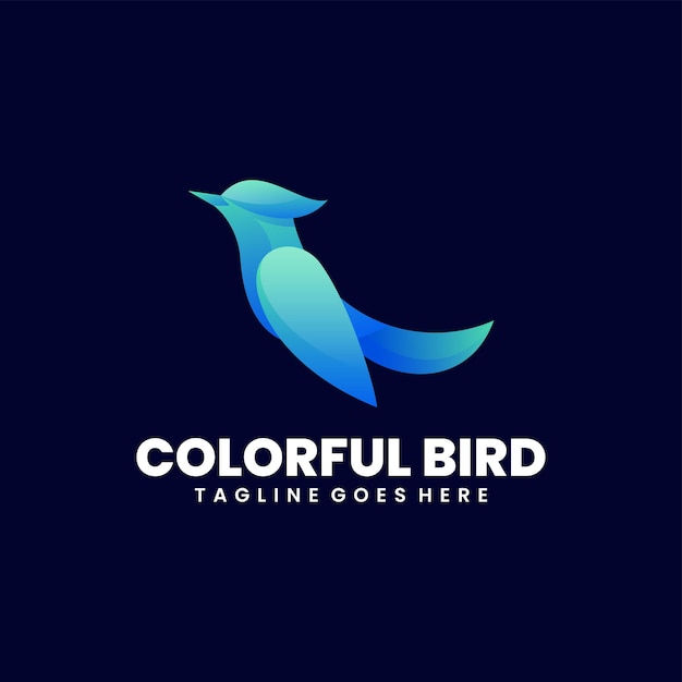 design del logo colorato di uccelli colorati