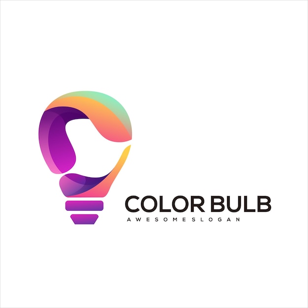 Design del logo colorato sfumato a bulbo liquido