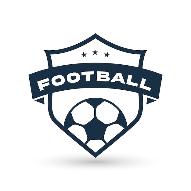 Design del logo con etichette piatte per squadre di calcio o club