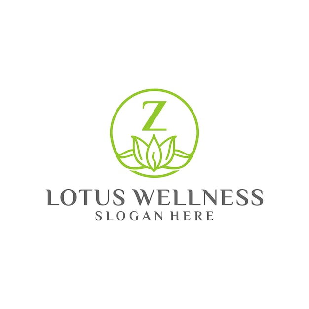 Design del logo del benessere Lotus z