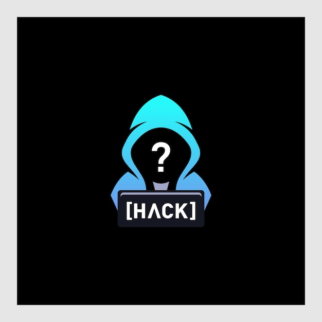 design del logo del personaggio hacker