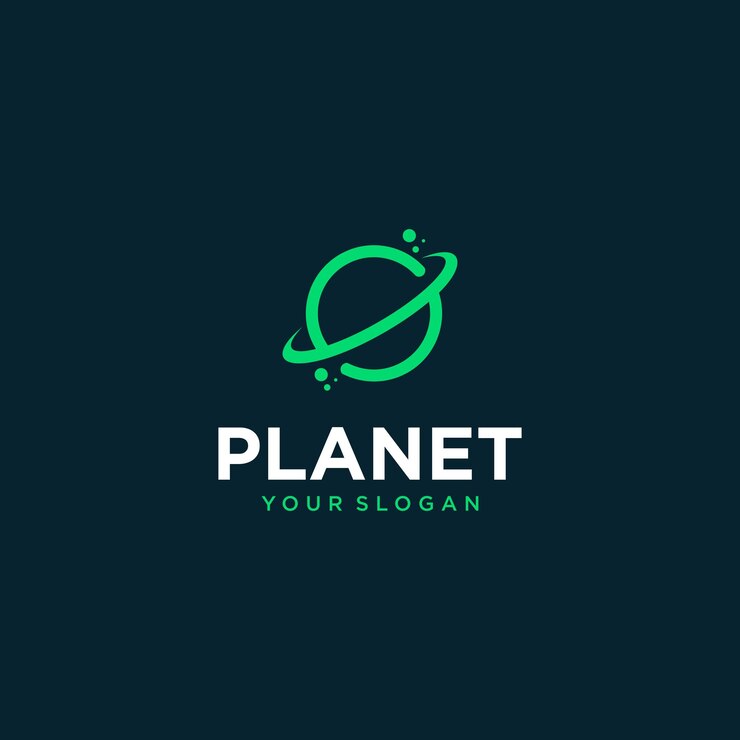 Vettore design del logo del pianeta ispirato alla lettera s