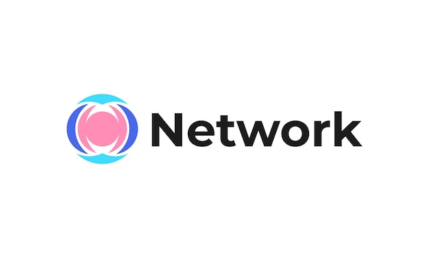 Design del logo del server cloud di rete per il trasferimento di dati moderno e professionale creativo