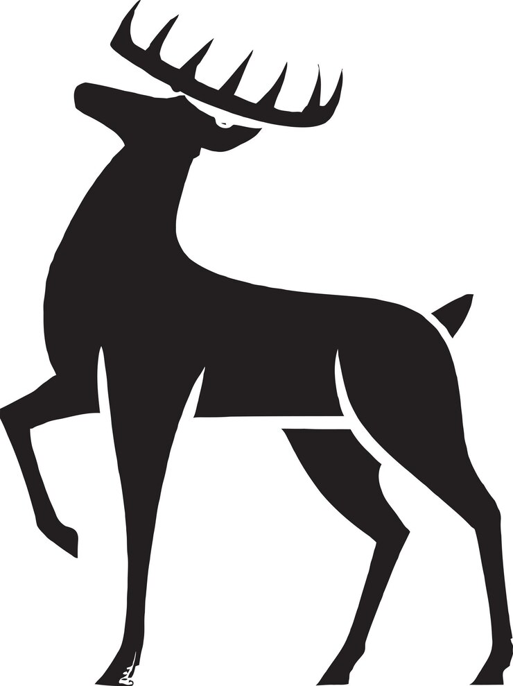 Vettore design del logo dell'icona vettoriale dei cervi dei guardiani aggraziati