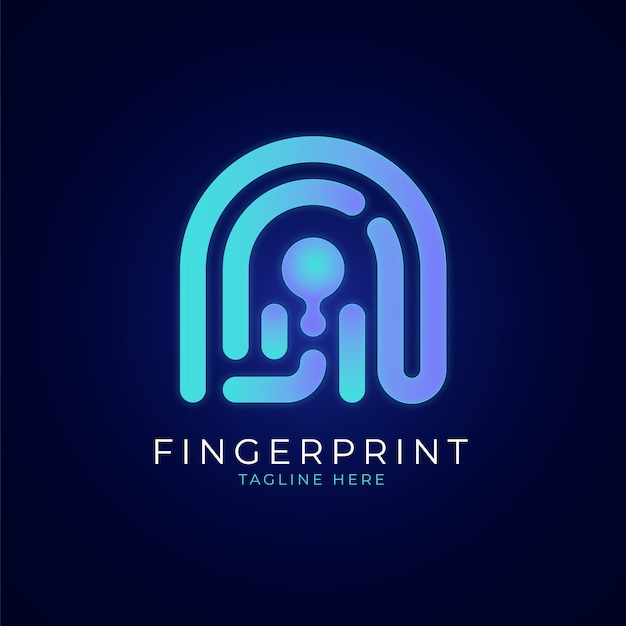 Design del logo dell'impronta digitale sfumata