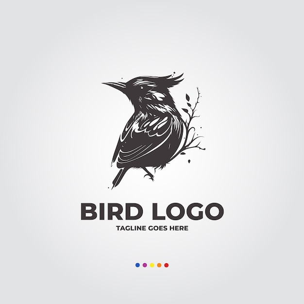 Design del logo dell&#39;uccello