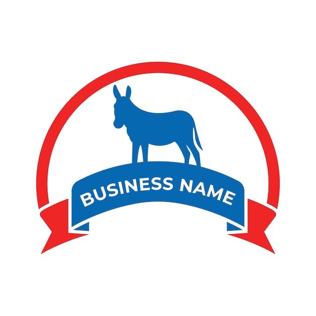 design del logo della campagna politica Stile bandiera USA