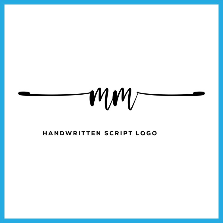 Vettore design del logo della firma a mano di mm lettera immobiliare bellezza fotografia lettera logo