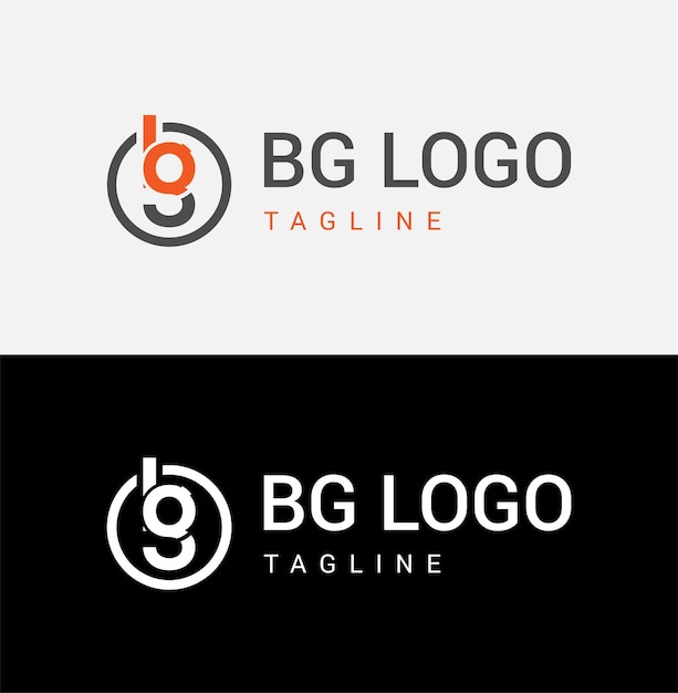 Design del logo della lettera BG