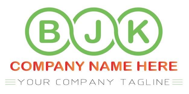 Design del logo della lettera BJK