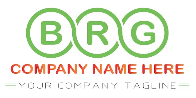 Design del logo della lettera BRG