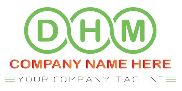 Design del logo della lettera DHM