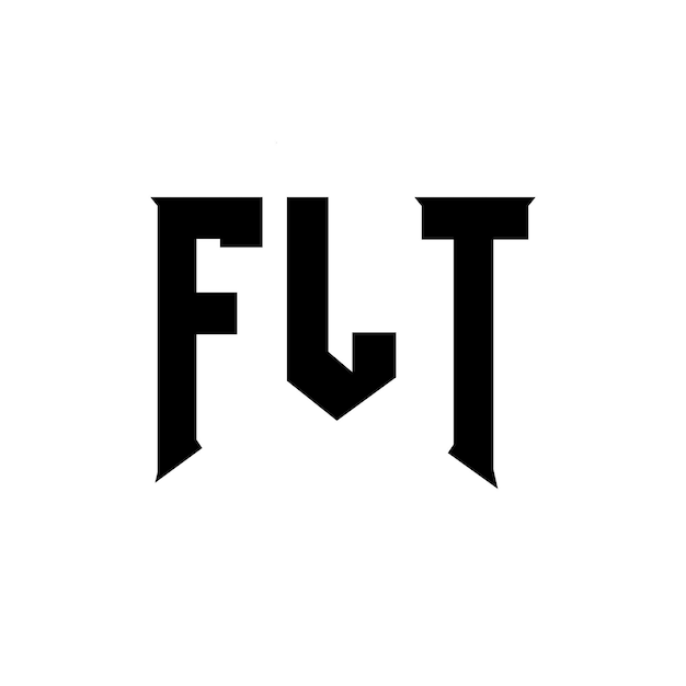 Design del logo della lettera FLT per l'azienda tecnologica Design del logo FLT combinazione di colori bianco e nero FLT logo FLT vettore FLT design FLT icona FLT alfabeto FLT tipografia FLT logo design