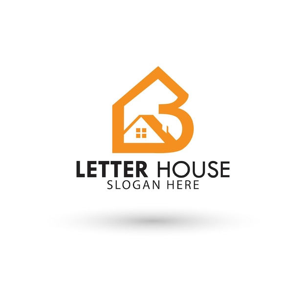 Design del logo della lettera immobiliare.