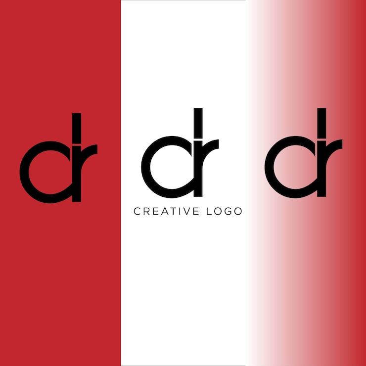 Vettore design del logo della lettera iniziale rd