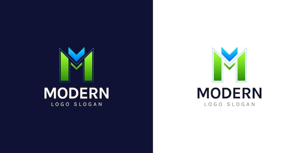 Design del logo della lettera M per un'azienda