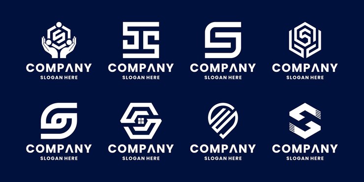 Design del logo della lettera S SS per l'ispirazione del logo della lettera S SS del logo aziendale
