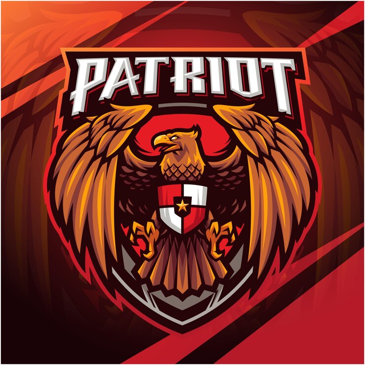 Design del logo della mascotte Garuda Patriot Esport