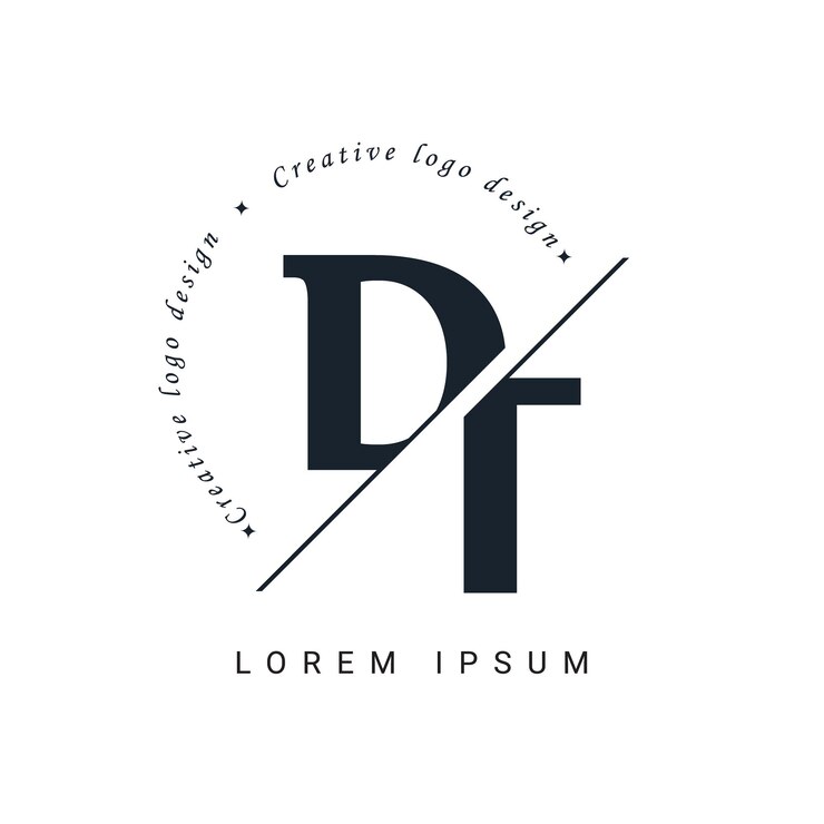 Vettore design del logo delle lettere dt con un taglio creativo design del logo creativo