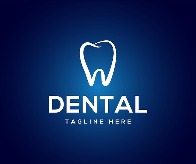 Design del logo dentale Logo del dentista del dente dentale