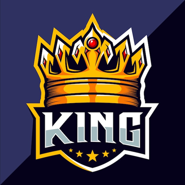 Design del logo di king crown esport