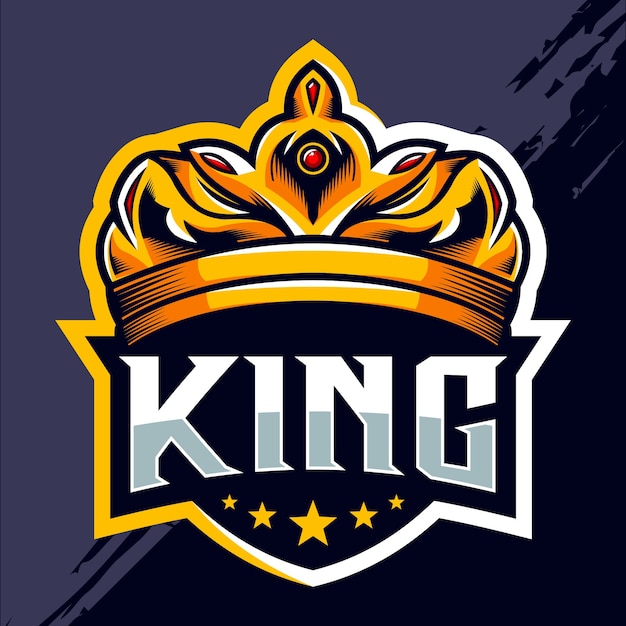 Design del logo di king crown esport