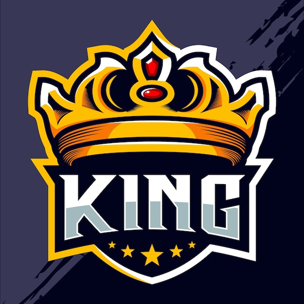 Design del logo di king crown esport