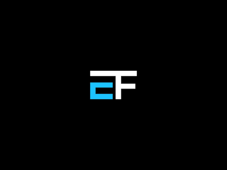 Vettore design del logo ef