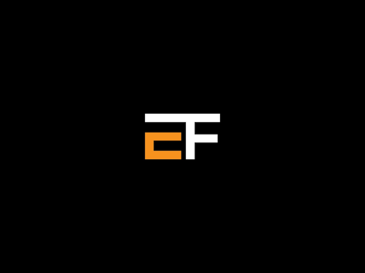 Vettore design del logo ef