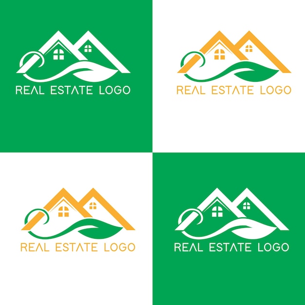 Design del logo immobiliare Design del logo dell'edificio Design del logo della casa Design del logo della casa