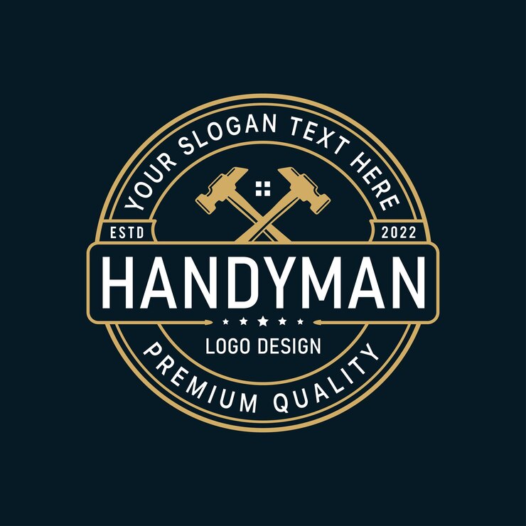 Design del logo in stile vintage retrò tuttofare