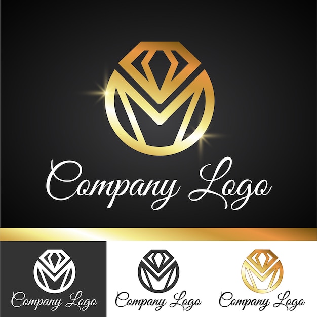 Design del logo modello oro di lusso