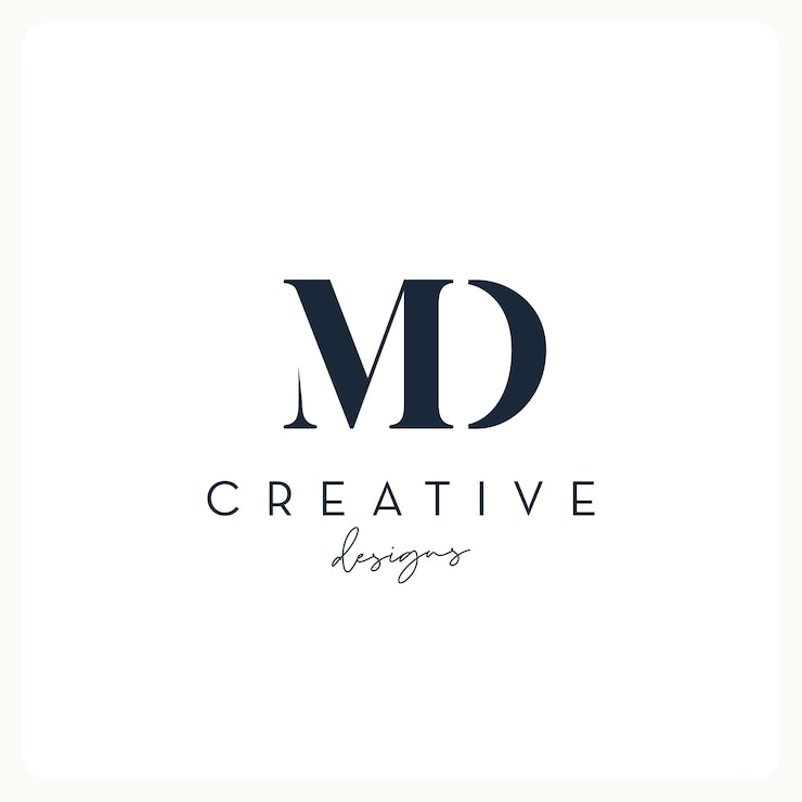 Design del logo Monogram MD, logo della lettera creativa per aziende e aziende