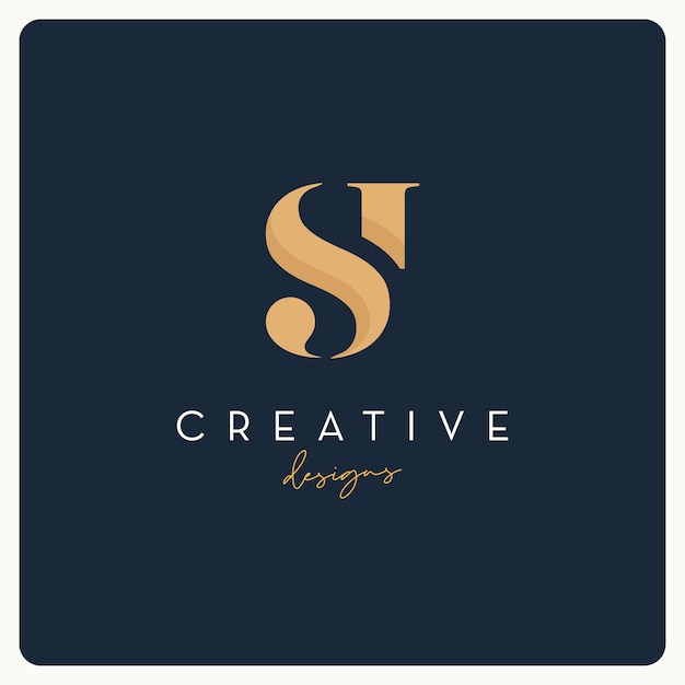 Design del logo Monogram SI, logo della lettera creativa per aziende e aziende