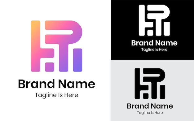 Design del logo tipografico monogramma astratto