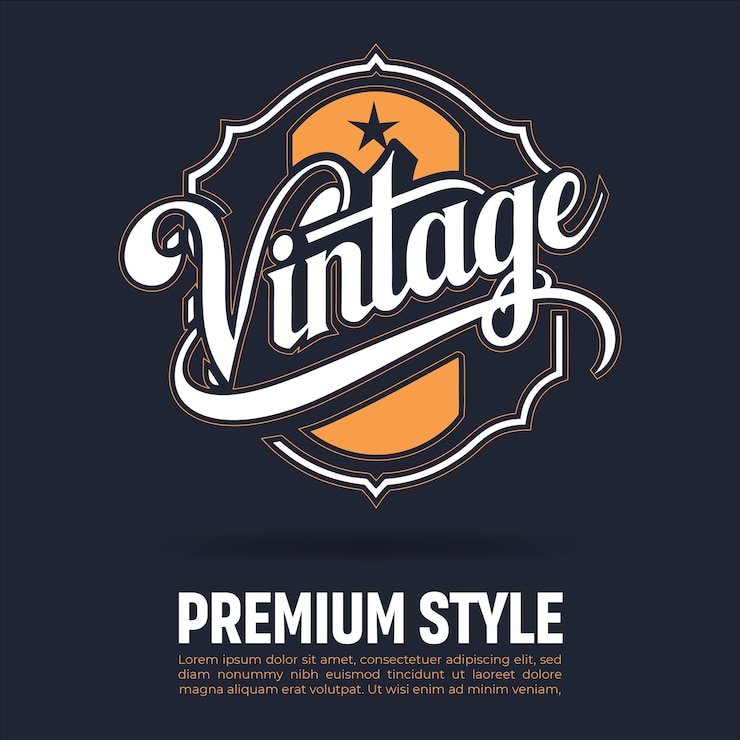 Vettore design del logo vettoriale del distintivo vintage