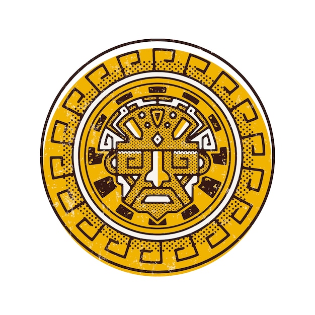 Design del logo viso antico Maya