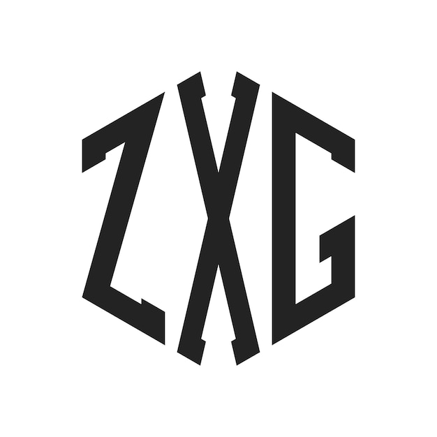 Design del logo ZXG Lettera iniziale ZXG Monogramma Logo in forma esagonale