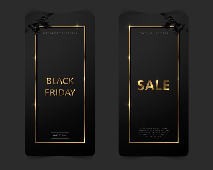 Vettore design del manifesto di vendita del black friday
