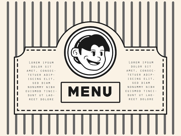 design del menu vintage