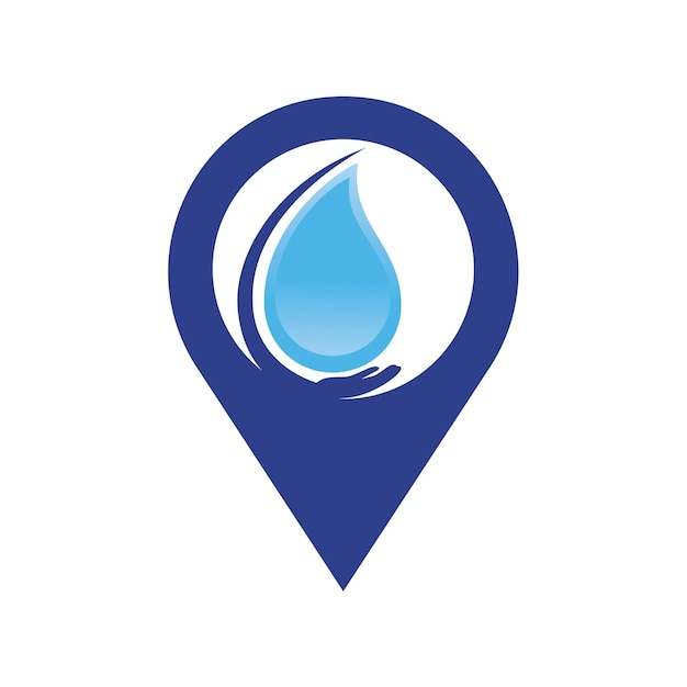 Design del modello del logo dell'acqua sicura Design vettoriale del logo Water Care