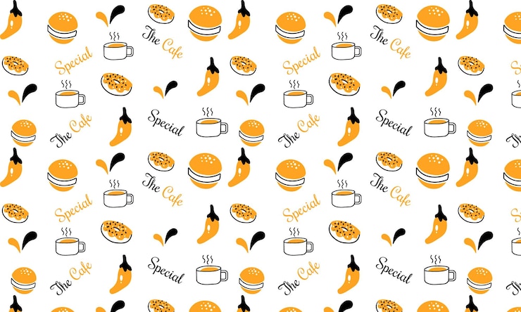 Vettore design del modello di branding colorato per il cibo per il caffè