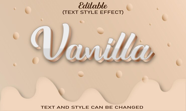 Vettore design del modello di effetto stile testo 3d completamente modificabile