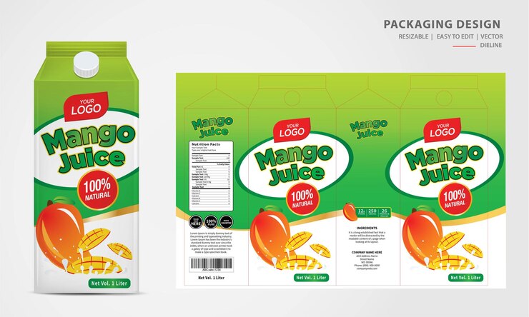 Design del modello di etichetta di packaging design mock up design