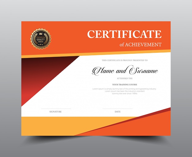 Design del modello di layout certificato.