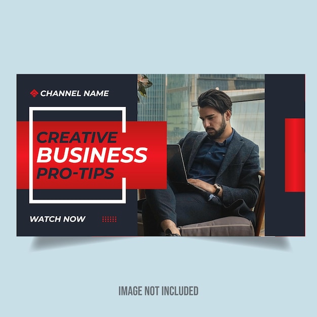 Design del modello di miniatura di YouTube modificabile per i video di YouTube banner video banner e copertina