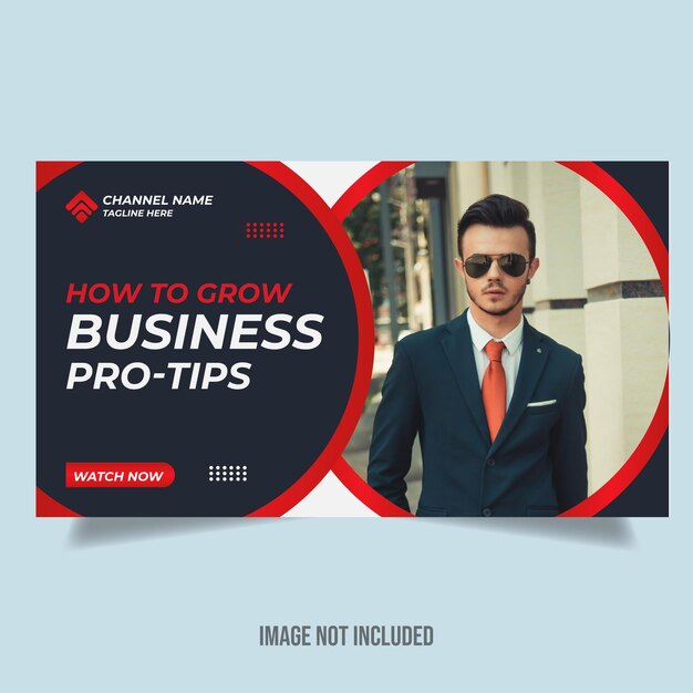 Design del modello di miniatura di YouTube modificabile per i video di YouTube banner video banner e copertina