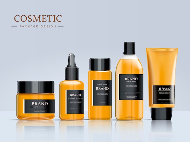 Design del modello di pacchetto cosmetico